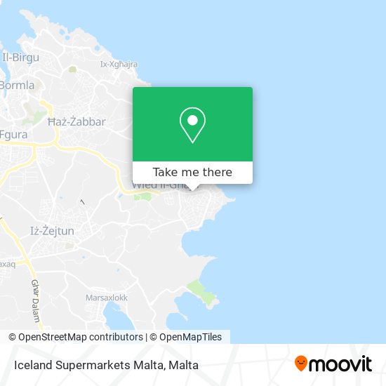 Iceland Supermarkets Malta map