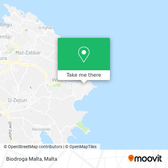 Biodroga Malta map