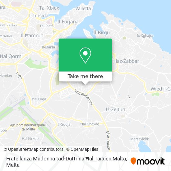 Fratellanza Madonna tad-Duttrina Ħal Tarxien Malta map