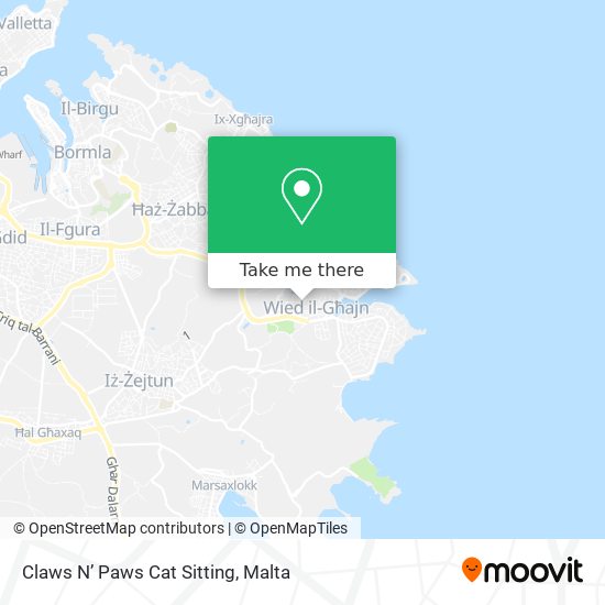 Claws N’ Paws Cat Sitting map