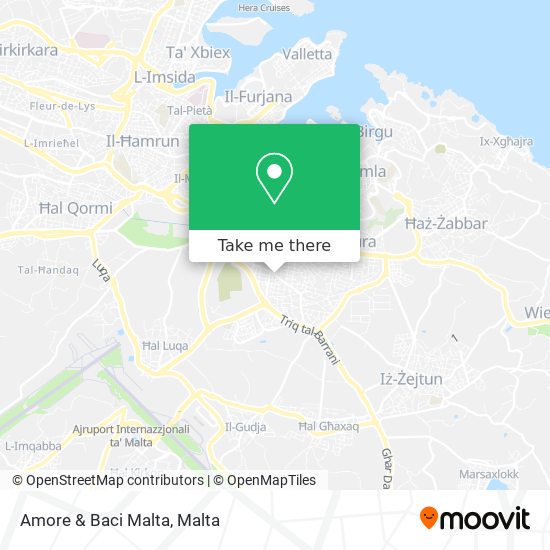 Amore & Baci Malta map