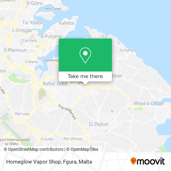 Homeglow Vapor Shop, Fgura map