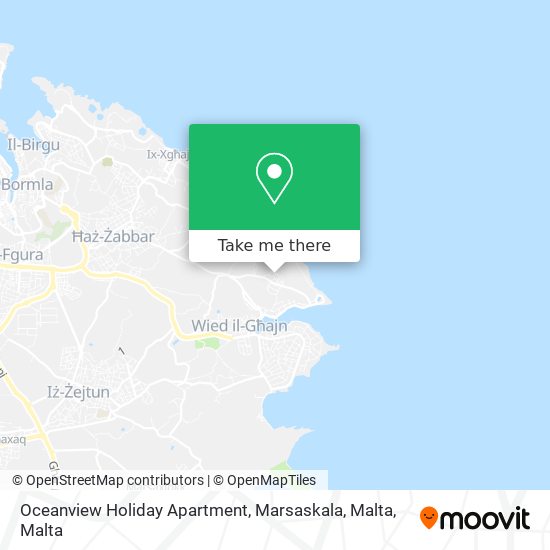 Oceanview Holiday Apartment, Marsaskala, Malta map