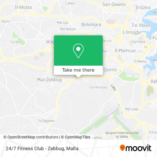 24/7 Fitness Club - Zebbug map