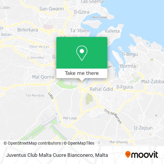 Juventus Club Malta Cuore Bianconero map