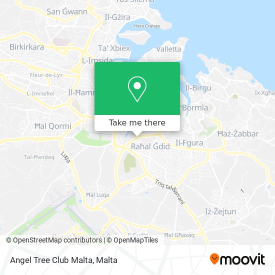Angel Tree Club Malta map
