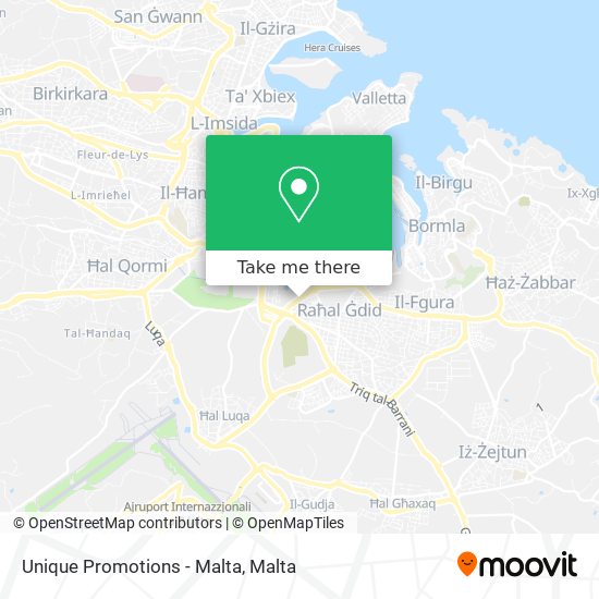 Unique Promotions - Malta map