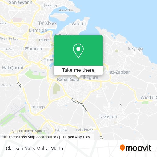 Clarissa Nails Malta map
