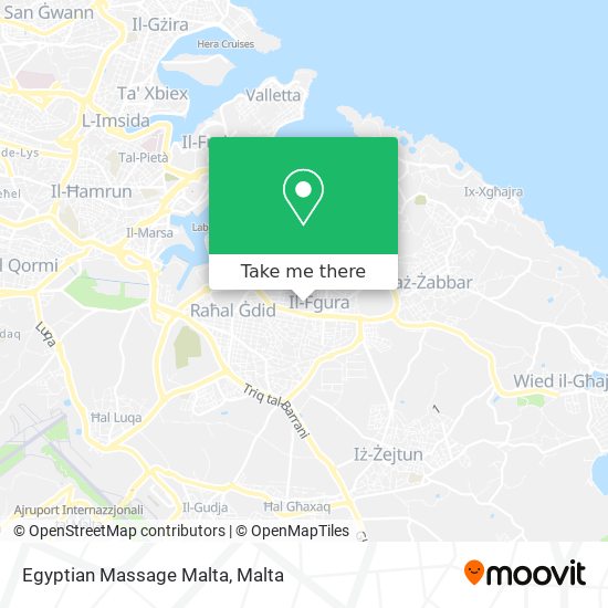Egyptian Massage Malta map
