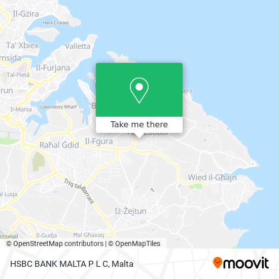 HSBC BANK MALTA P L C map