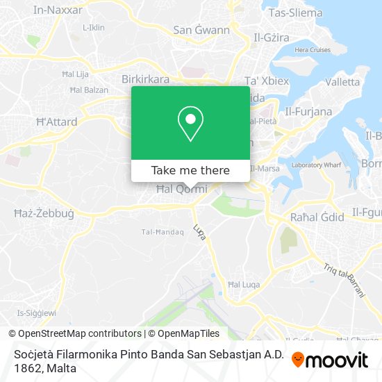 Soċjetà Filarmonika Pinto Banda San Sebastjan A.D. 1862 map