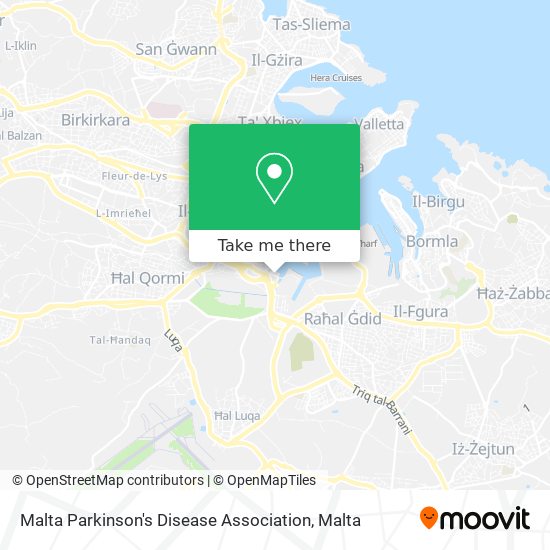 Malta Parkinson's Disease Association map