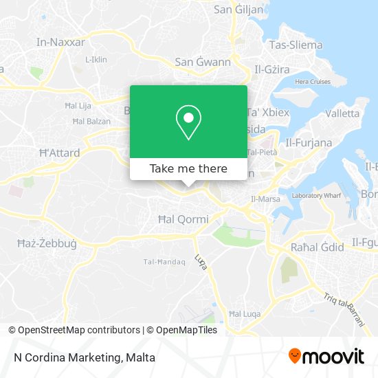 N Cordina Marketing map