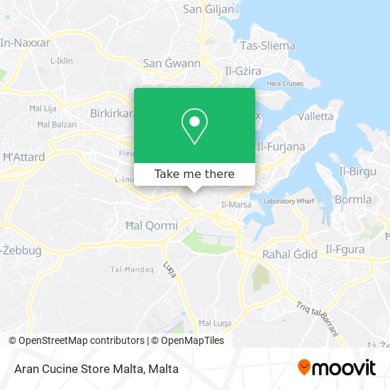 Aran Cucine Store Malta map