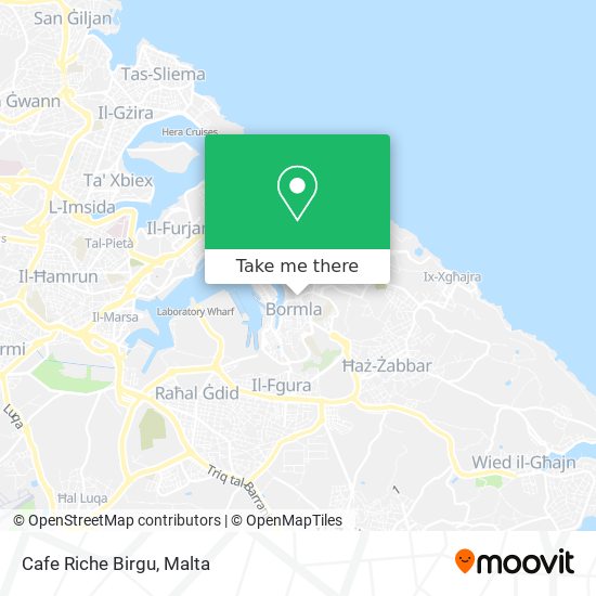Cafe Riche Birgu map