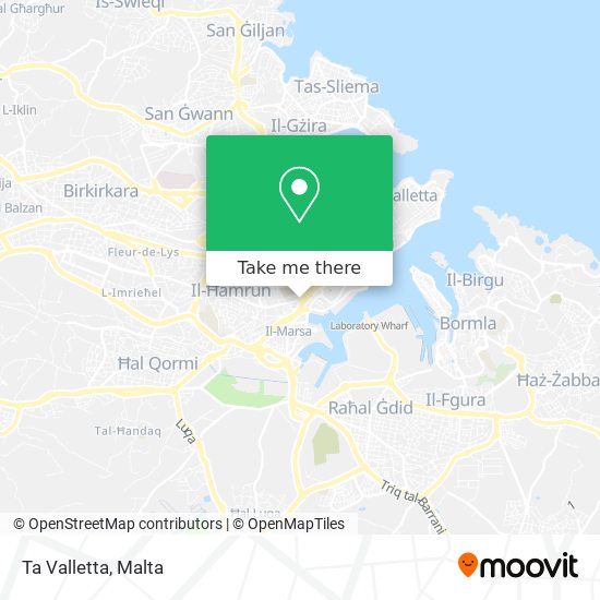 Ta Valletta map
