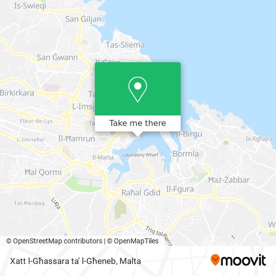 Xatt l-Għassara ta' l-Għeneb map