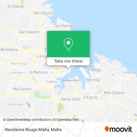 Residence Rouge Malta map