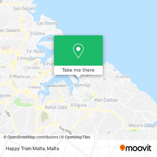 Happy Train Malta map