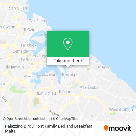 Palazzino Birgu Host Family Bed and Breakfast map