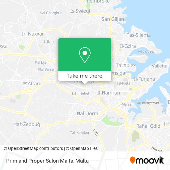 Prim and Proper Salon Malta map