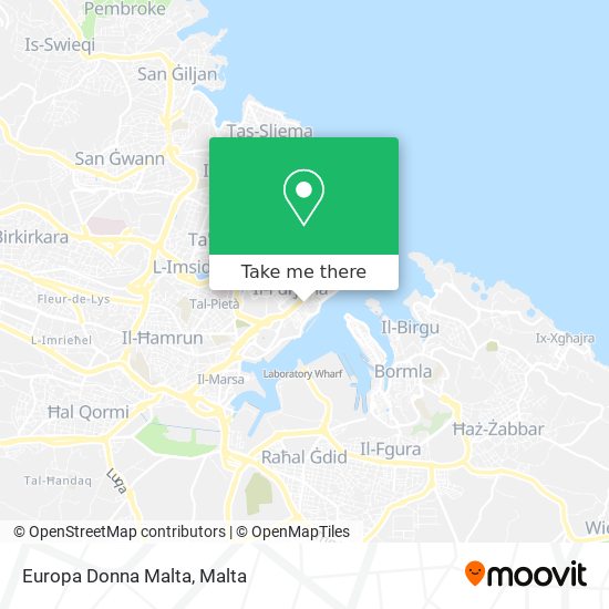 Europa Donna Malta map