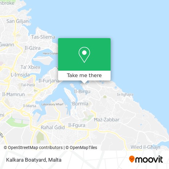 Kalkara Boatyard map