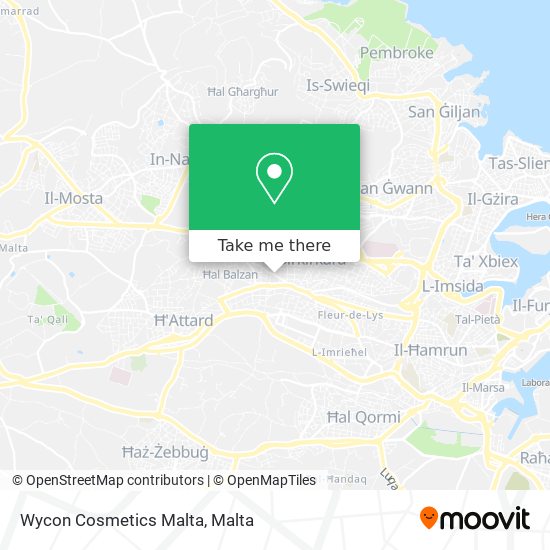Wycon Cosmetics Malta map
