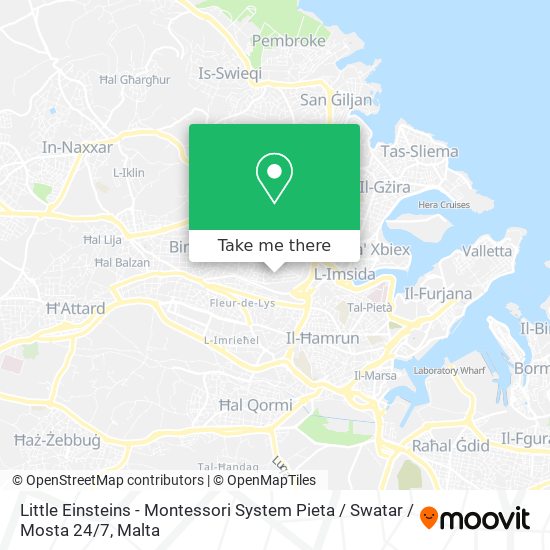 Little Einsteins - Montessori System Pieta / Swatar / Mosta 24 / 7 map