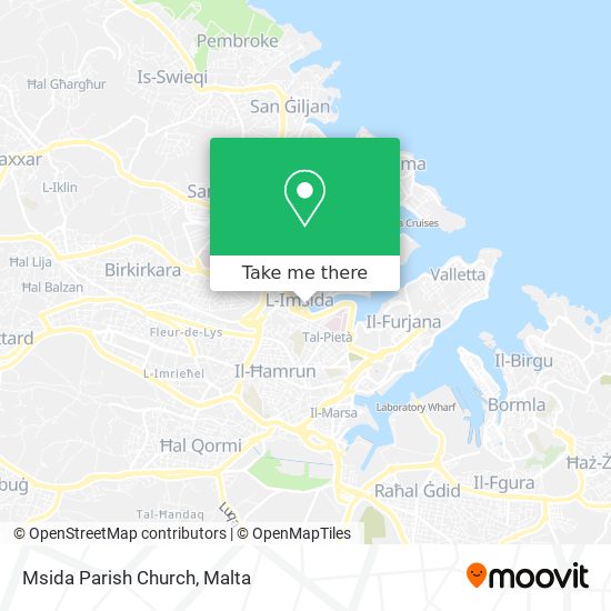 Msida Parish Church map