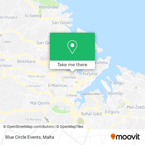 Blue Circle Events map