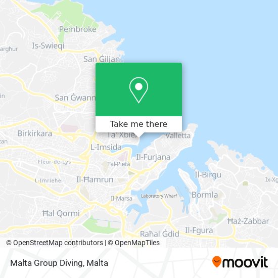 Malta Group Diving map