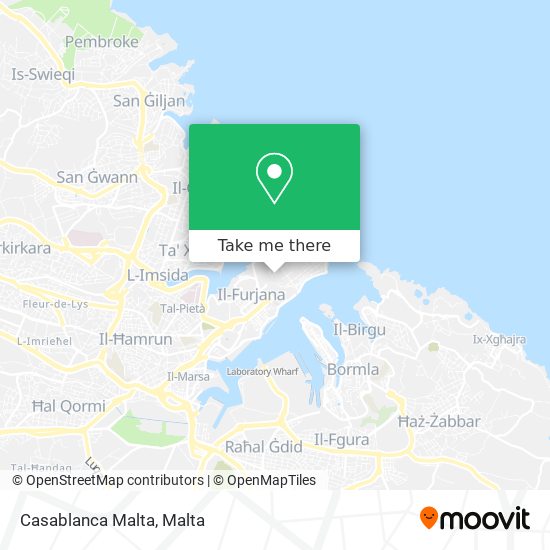 Casablanca Malta map
