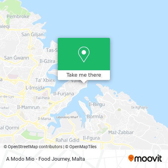 A Modo Mio - Food Journey map
