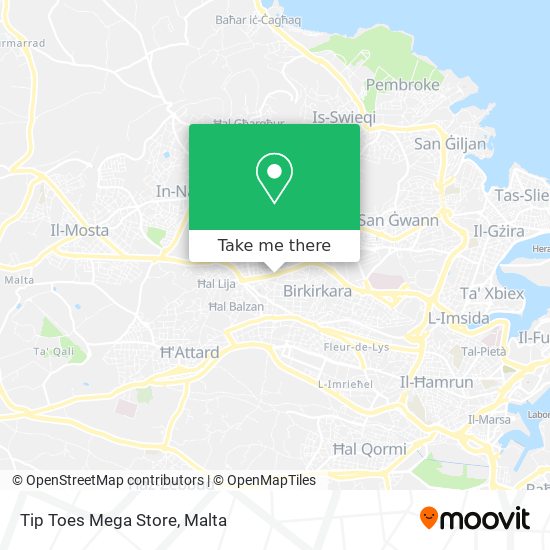 Tip Toes Mega Store map