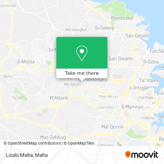 Lizalù Malta map