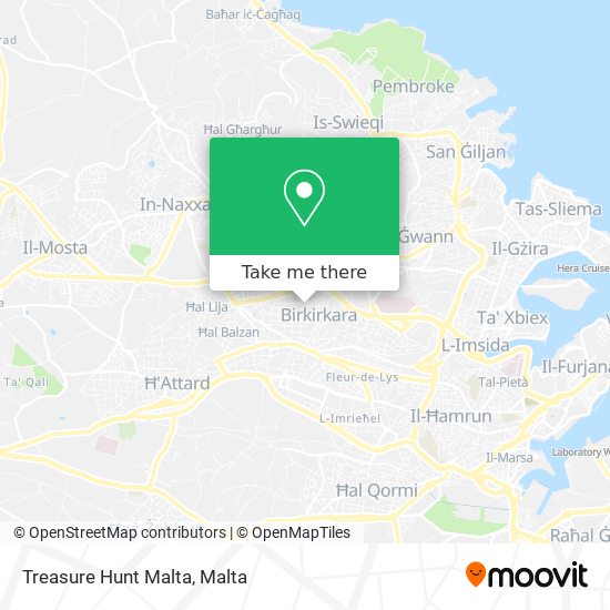 Treasure Hunt Malta map