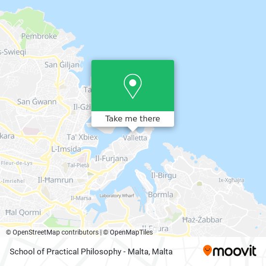 School of Practical Philosophy - Malta map