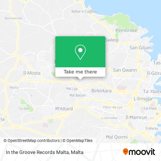 In the Groove Records Malta map