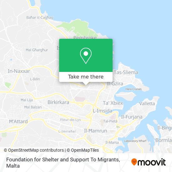 Foundation for Shelter and Support To Migrants map