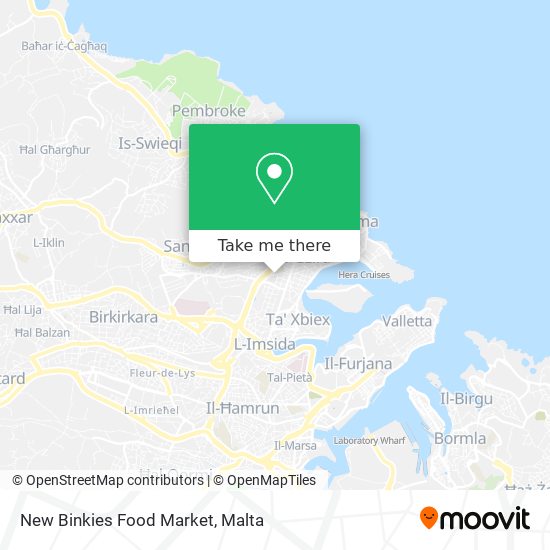 New Binkies Food Market map