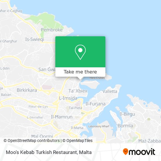 Moo's Kebab Turkish Restaurant map