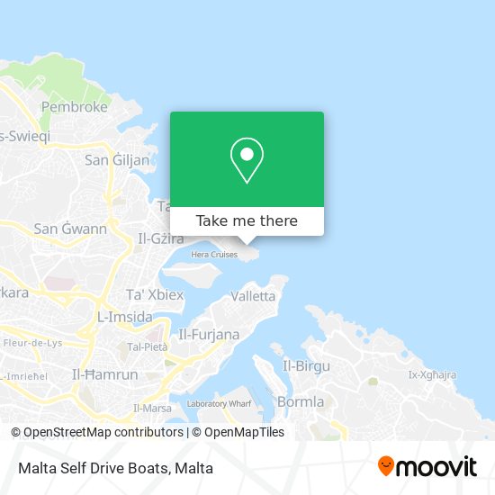 Malta Self Drive Boats map