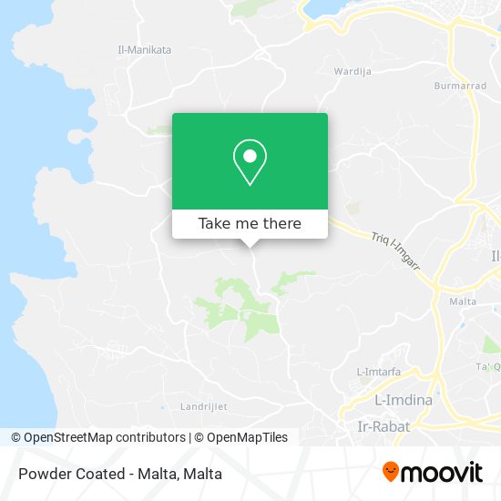 Powder Coated - Malta map