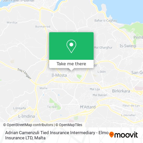 Adrian Camenzuli Tied Insurance Intermediary - Elmo Insurance LTD map