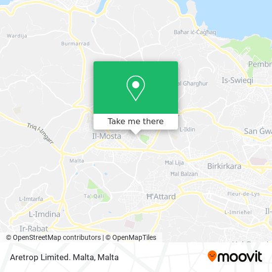 Aretrop Limited. Malta map