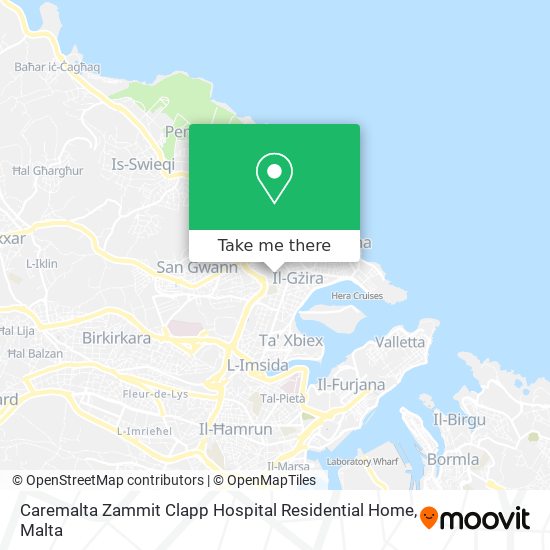Caremalta Zammit Clapp Hospital Residential Home map