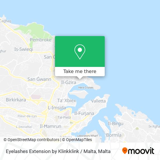 Eyelashes Extension by Klinkklink / Malta map