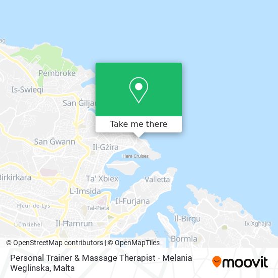 Personal Trainer & Massage Therapist - Melania Weglinska map