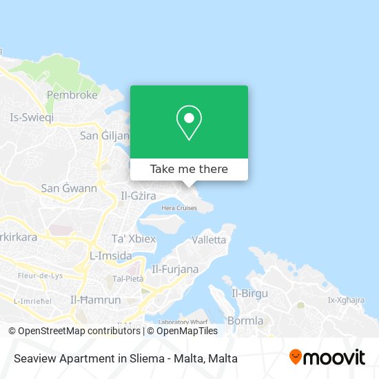 Seaview Apartment in Sliema - Malta map